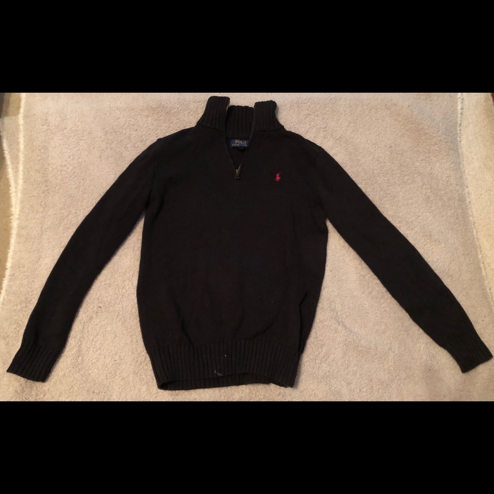 Boys Polo half zip sweater